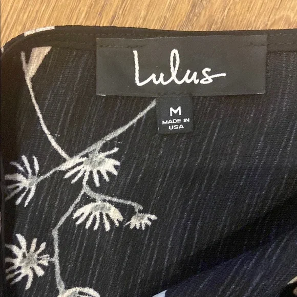 Floral Black Wrap Dress - Picture 2 of 7